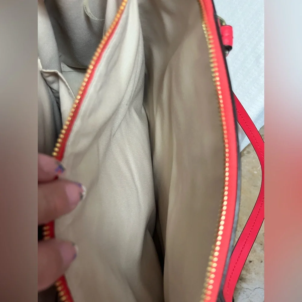 COACH Leather Peyton Double Zip CarryAll Handbag - Picture 5 of 16